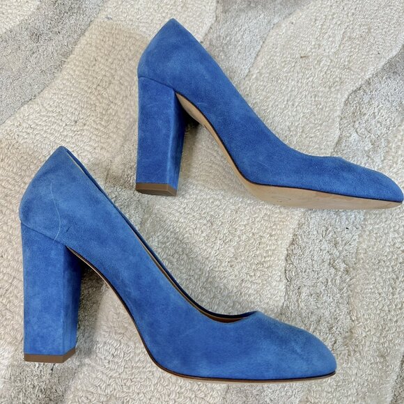 J crew Blue Heel Suede pump - Picture 4 of 11